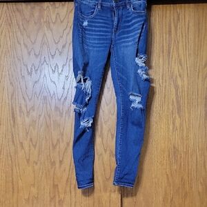 High Rise Jegging Ripped Stretch Seamless